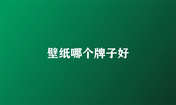 壁纸哪个牌子好