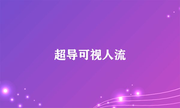 超导可视人流