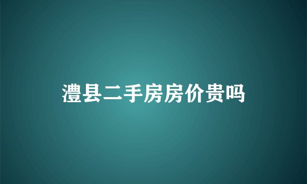 澧县二手房房价贵吗