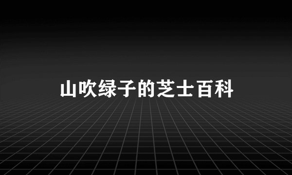 山吹绿子的芝士百科