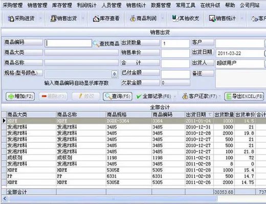 经销库存软件