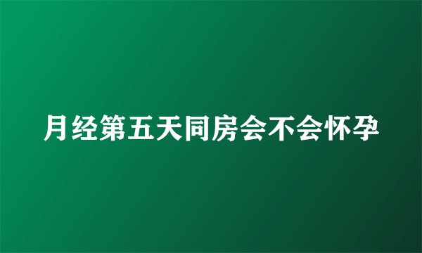 月经第五天同房会不会怀孕
