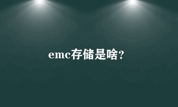 emc存储是啥?