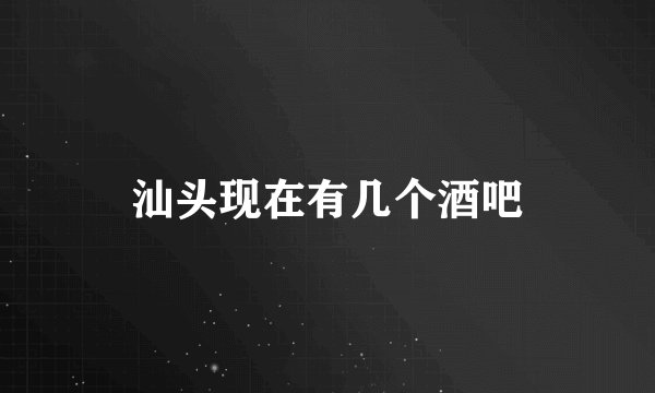 汕头现在有几个酒吧