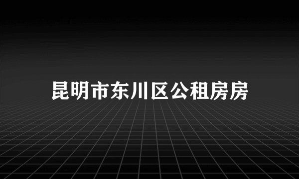 昆明市东川区公租房房