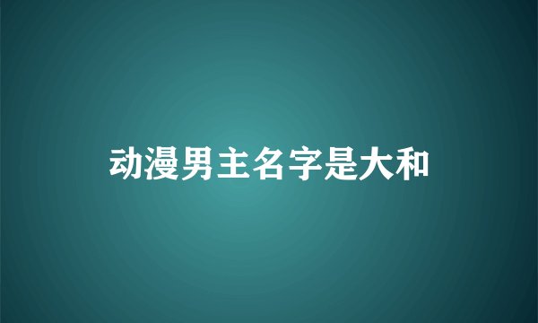 动漫男主名字是大和