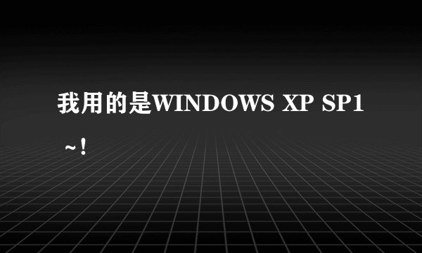 我用的是WINDOWS XP SP1 ~!