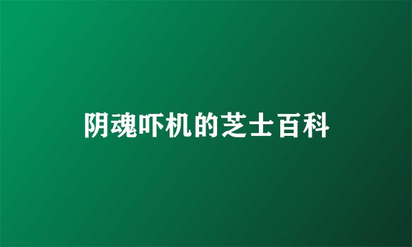 阴魂吓机的芝士百科