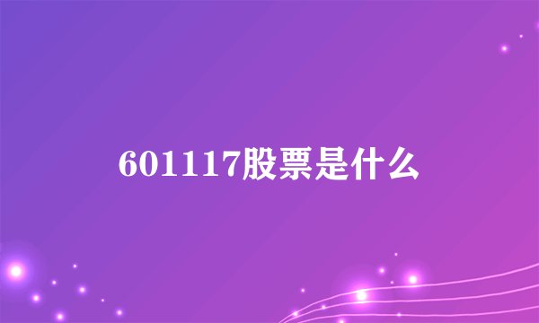 601117股票是什么