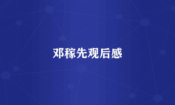 邓稼先观后感