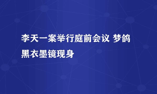 李天一案举行庭前会议 梦鸽黑衣墨镜现身