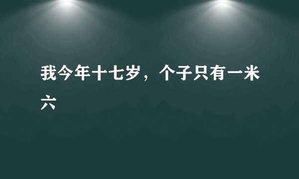 我今年十七岁，个子只有一米六