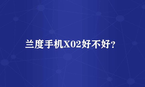 兰度手机X02好不好？