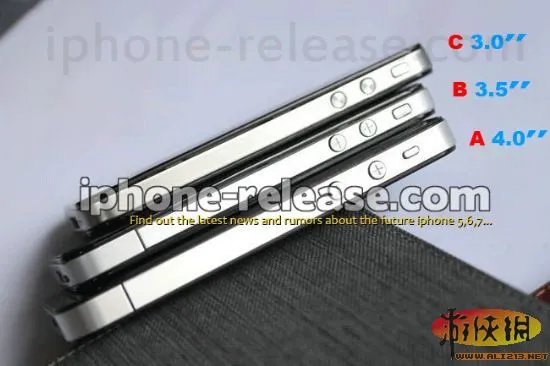 最新消息:iPhone 5将发布三款不同尺寸的版本