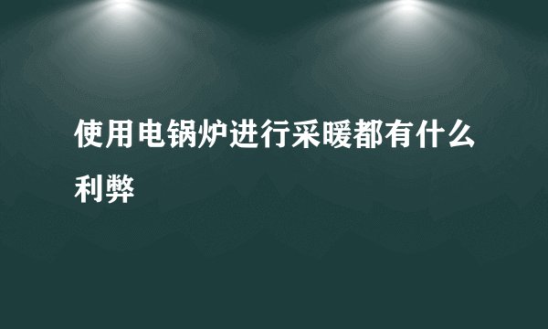 使用电锅炉进行采暖都有什么利弊