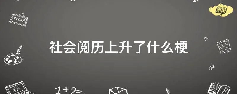 社会阅历上升了什么梗