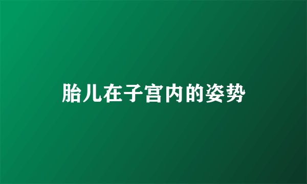 胎儿在子宫内的姿势