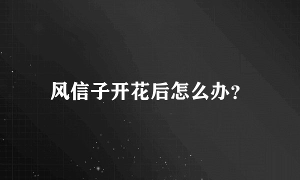 风信子开花后怎么办？