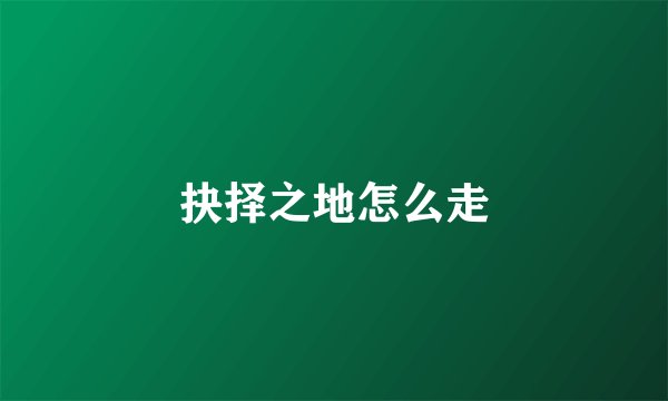 抉择之地怎么走