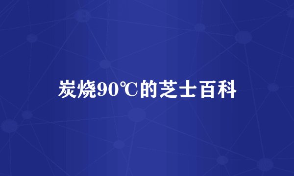 炭烧90℃的芝士百科