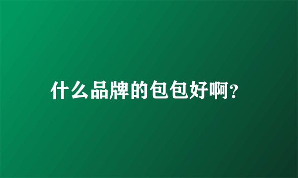 什么品牌的包包好啊?