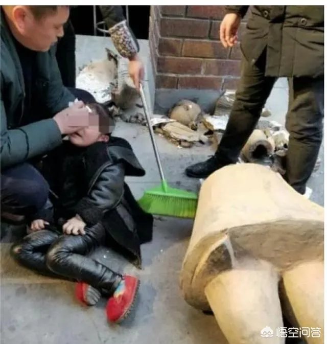 对于西安商铺前兵马俑倒地后砸到小朋友一事怎么看？