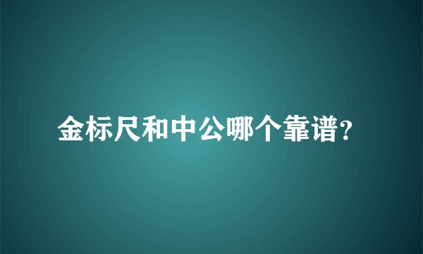 金标尺和中公哪个靠谱？