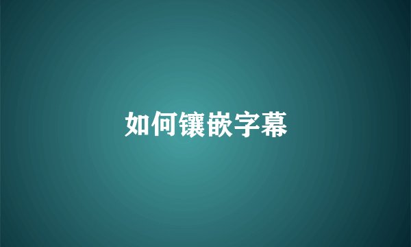 如何镶嵌字幕
