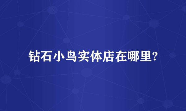 钻石小鸟实体店在哪里?