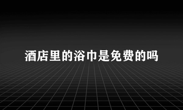 酒店里的浴巾是免费的吗