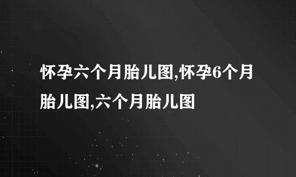 怀孕六个月胎儿图,怀孕6个月胎儿图,六个月胎儿图