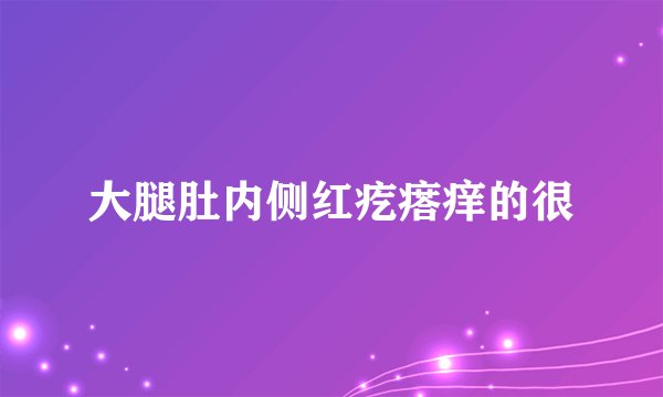大腿肚内侧红疙瘩痒的很