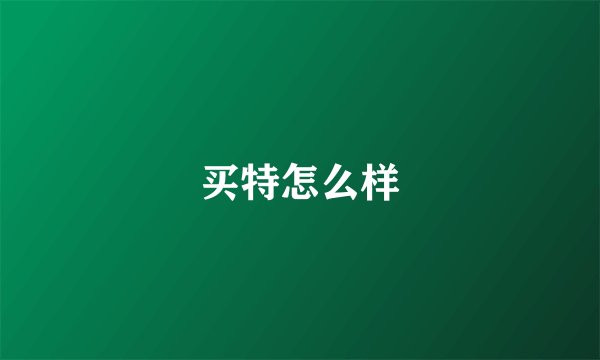 买特怎么样
