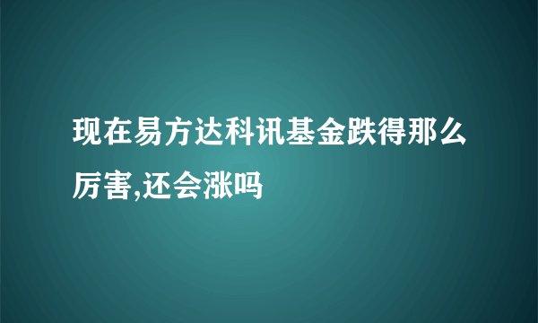 现在易方达科讯基金跌得那么厉害,还会涨吗