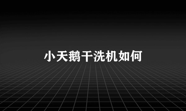 小天鹅干洗机如何