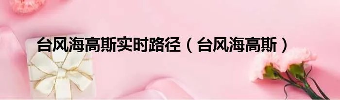 台风海高斯实时路径（台风海高斯）