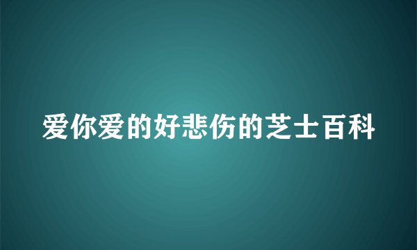 爱你爱的好悲伤的芝士百科