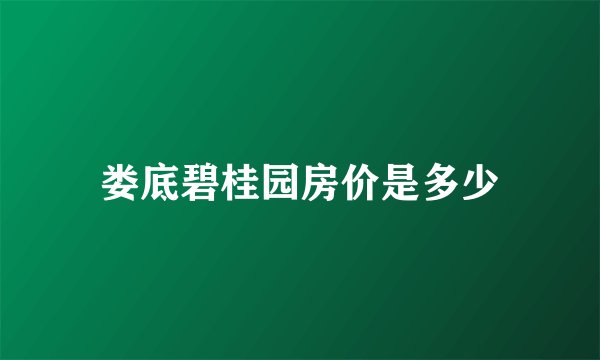 娄底碧桂园房价是多少
