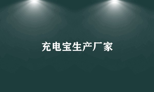 充电宝生产厂家