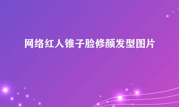 网络红人锥子脸修颜发型图片