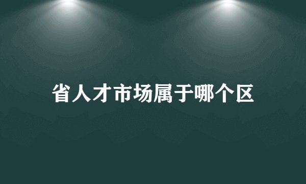 省人才市场属于哪个区