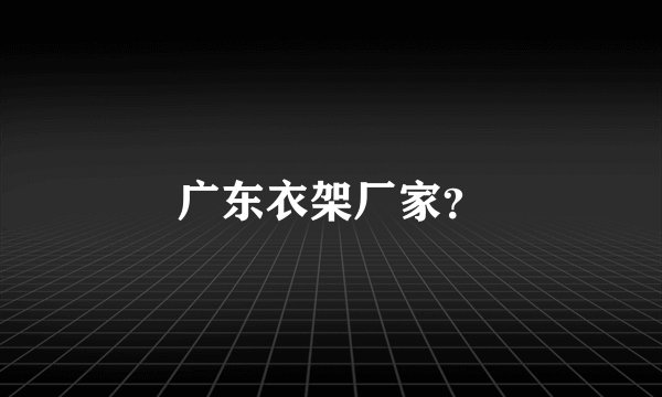 广东衣架厂家？