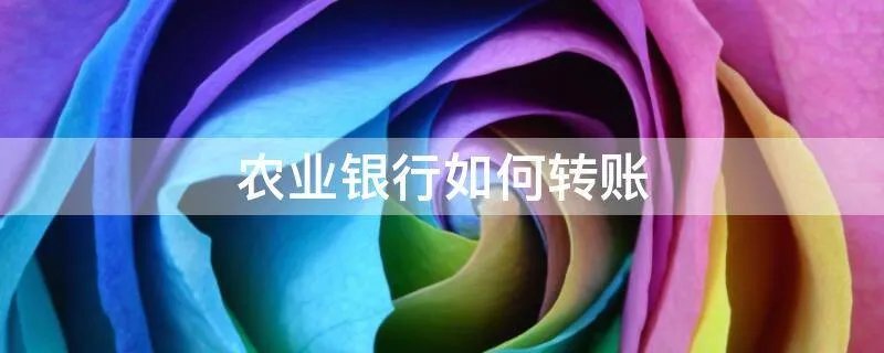 农业银行如何转账
