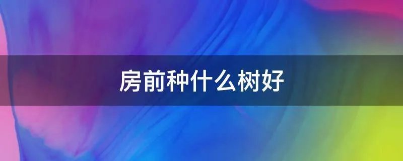 房前种什么树好