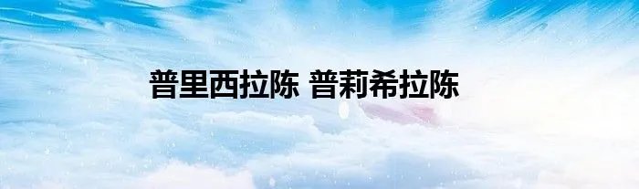 普里西拉陈 普莉希拉陈