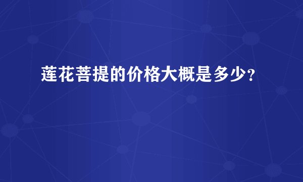 莲花菩提的价格大概是多少？