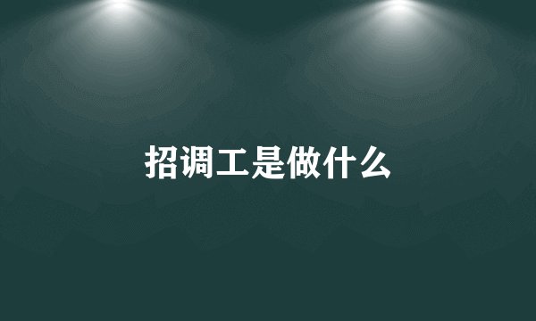 招调工是做什么
