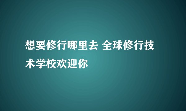 想要修行哪里去 全球修行技术学校欢迎你