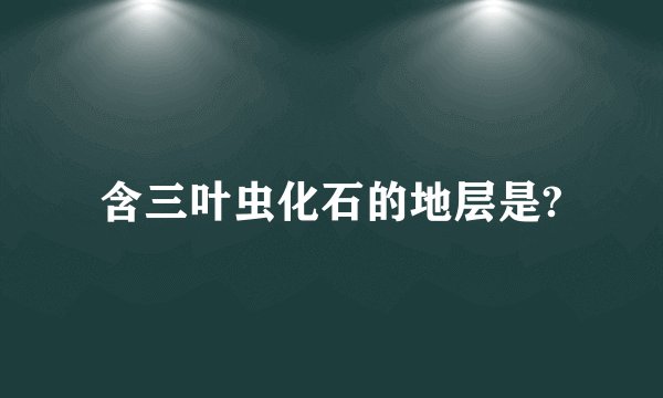 含三叶虫化石的地层是?