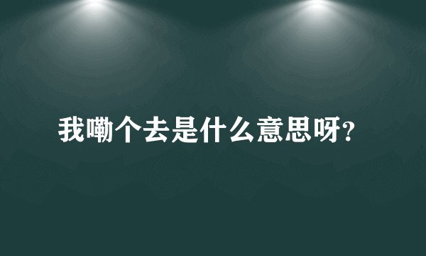 我嘞个去是什么意思呀？